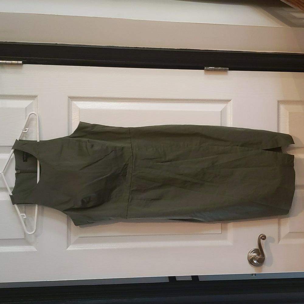 Banana republic army green fitted dress